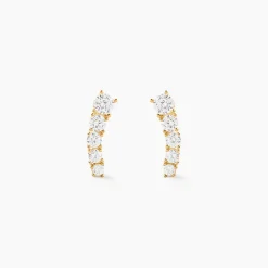 Boucles D'oreilles Puces Or Jaune Anaca Oxydes De Zirconium