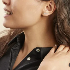 Boucles D'oreilles Puces Or Jaune Anaca Oxydes De Zirconium