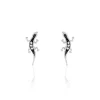 Boucles D'oreilles Puces Oya Argent Blanc Oxyde De Zirconium