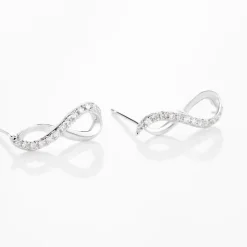 Boucles D'oreilles Puces Osanna Or Blanc Diamants