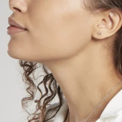 Boucles D'oreilles Puces Or Rose Lison Alphonsine