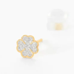 Boucles D'oreilles Puces Or Jaune Gontranie