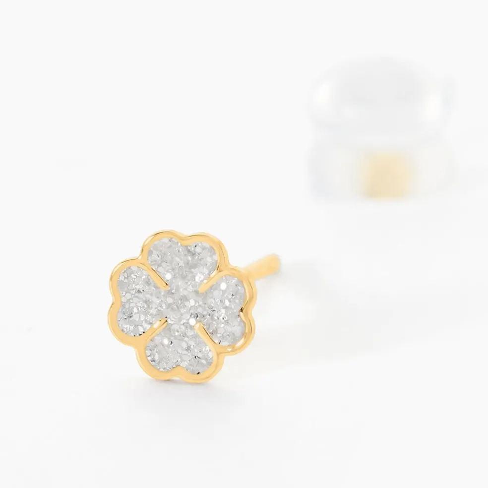 Boucles D'oreilles Puces Or Jaune Gontranie