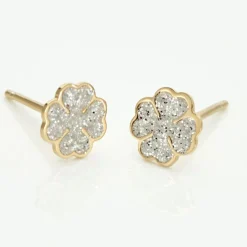 Boucles D'oreilles Puces Or Jaune Gontranie