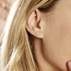 Boucles D'oreilles Puces Or Jaune Gontranie