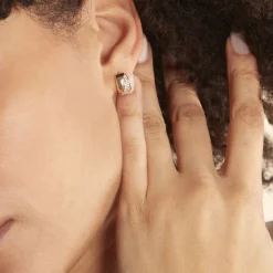 Boucles D'oreilles Puces Oliwia Plaqué Or Jaune Oxyde De Zirconium