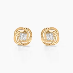 Boucles D'oreilles Puces Or Jaune Urlanie Diamants