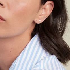 Boucles D'oreilles Puces Or Jaune Aphrodite Diamants