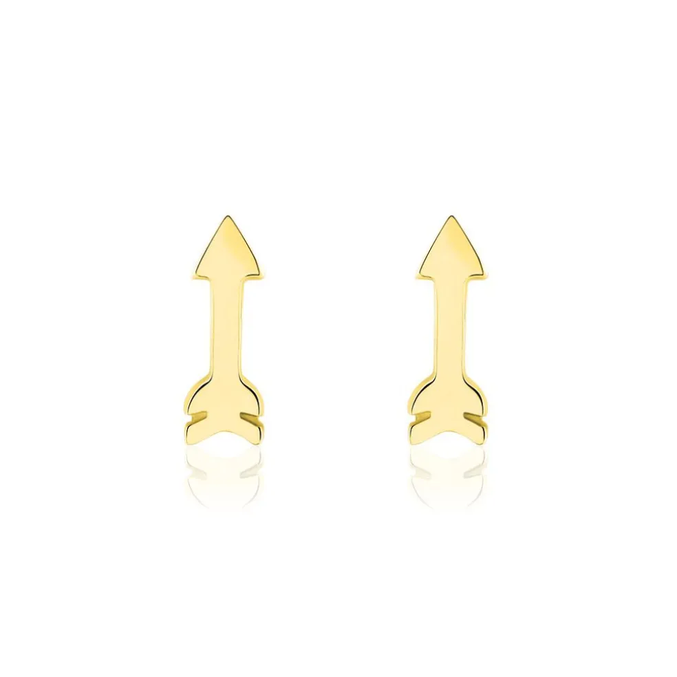 Boucles D'oreilles Puces Or Jaune Gnazi
