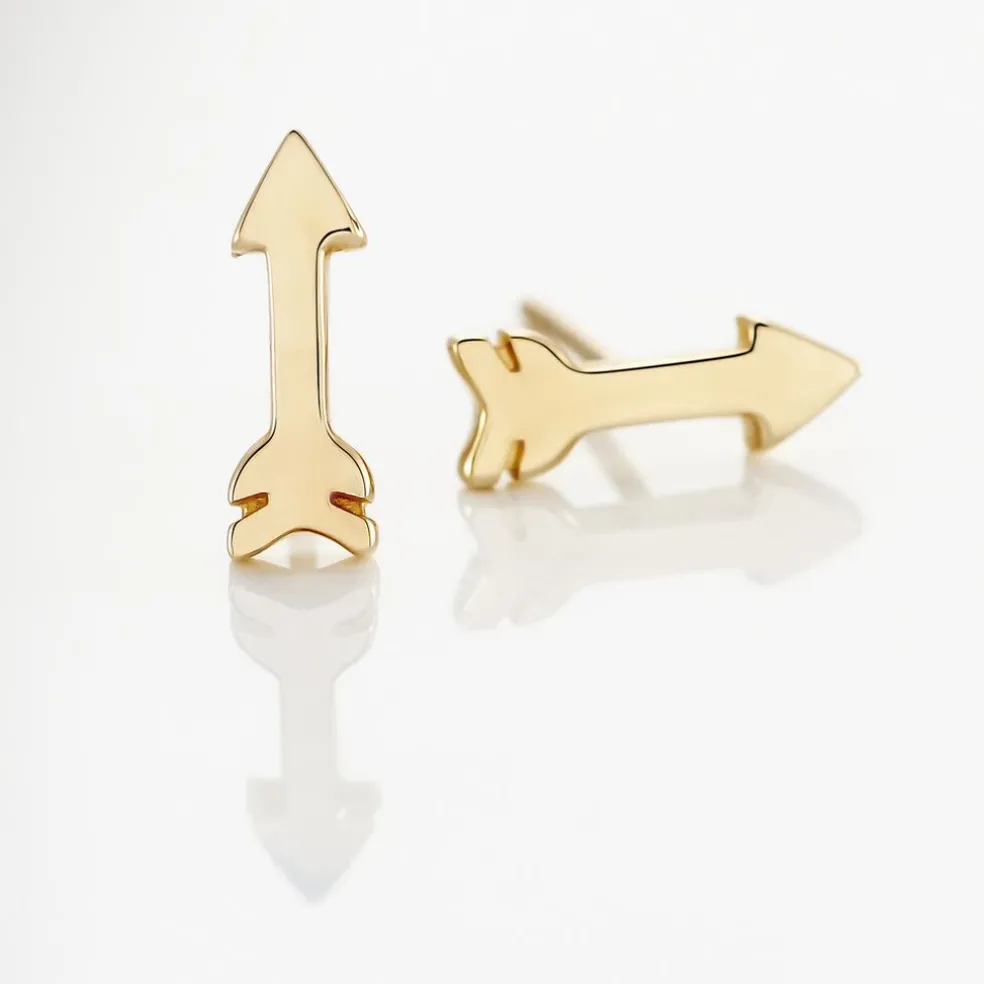 Boucles D'oreilles Puces Or Jaune Gnazi