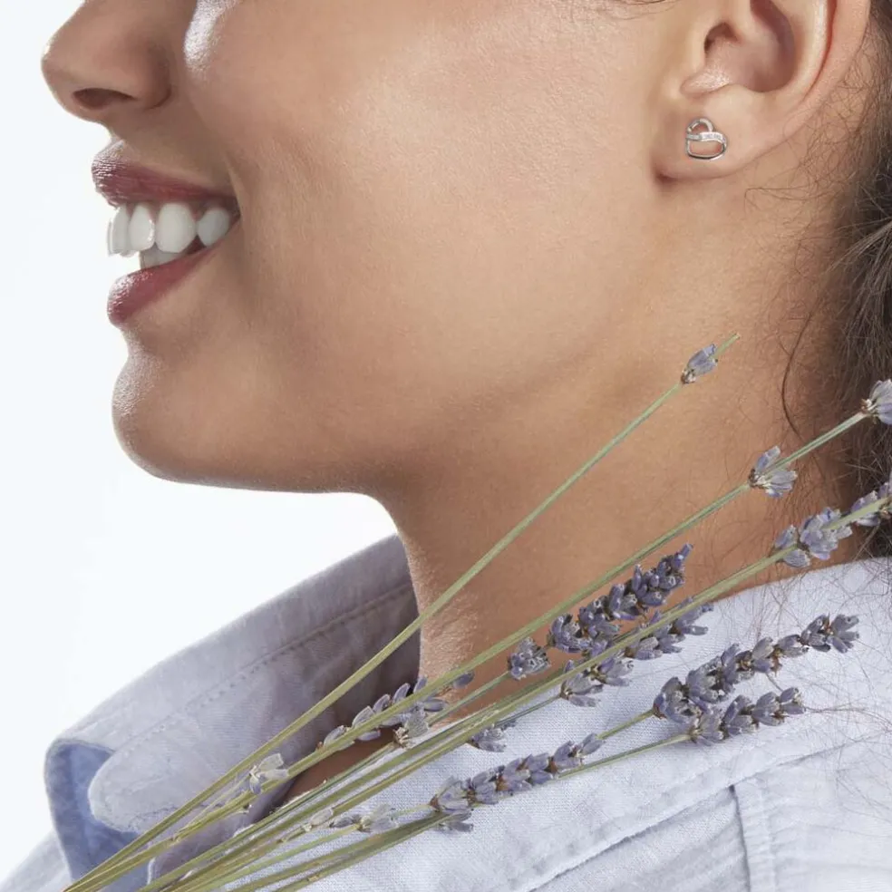 Boucles D'oreilles Puces Or Blanc Juliane Diamants