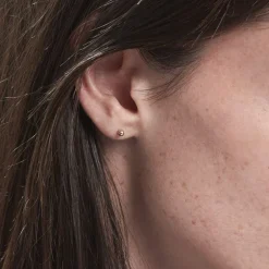 Boucles D'oreilles Puces Or Rose Fidelia