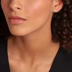 Boucles D'oreilles Puces Or Jaune Patxi Perles Oxydes