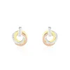 Boucles D'oreilles Puces Or Tricolore Vanadissa Diamants