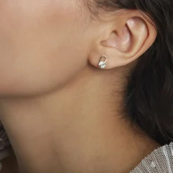 Boucles D'oreilles Puces Or Jaune Berecyntia Topaze