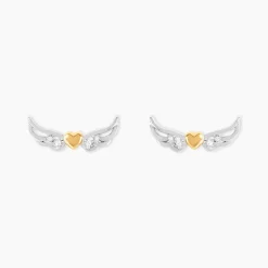 Boucles D'Oreilles Puces Or Jaune Oxyde De Zirconium