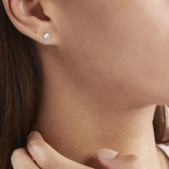 Boucles D'oreilles Puces Or Jaune Katherina Oxyde De Zirconium