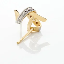 Boucles D'oreilles Puces Ouassima Or Jaune Diamant