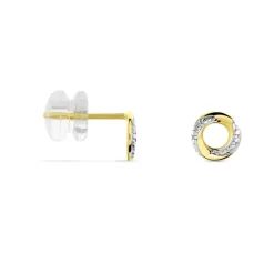 Boucles D'oreilles Puces Or Jaune Pamila Diamants