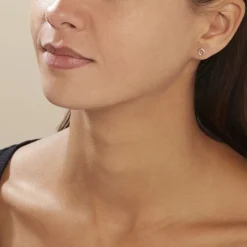 Boucles D'oreilles Puces Or Jaune Pamila Diamants