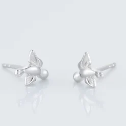 Boucles D'oreilles Puces Osie Argent Blanc