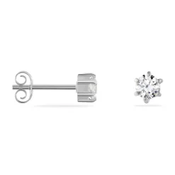 Boucles D'oreilles Puces Petrine Argent Blanc Oxyde De Zirconium