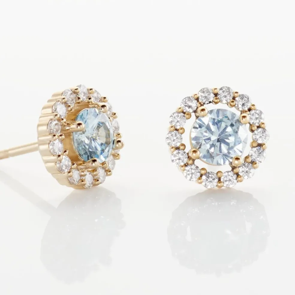 Boucles D'oreilles Puces Plaqué Or Radbod Pierres Artificielles Oxydes