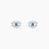 Boucles D'oreilles Puces Parad'eyes Argent Blanc