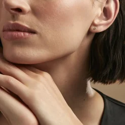 Boucles D'oreilles Puces Pepita Or Jaune Oxyde De Zirconium