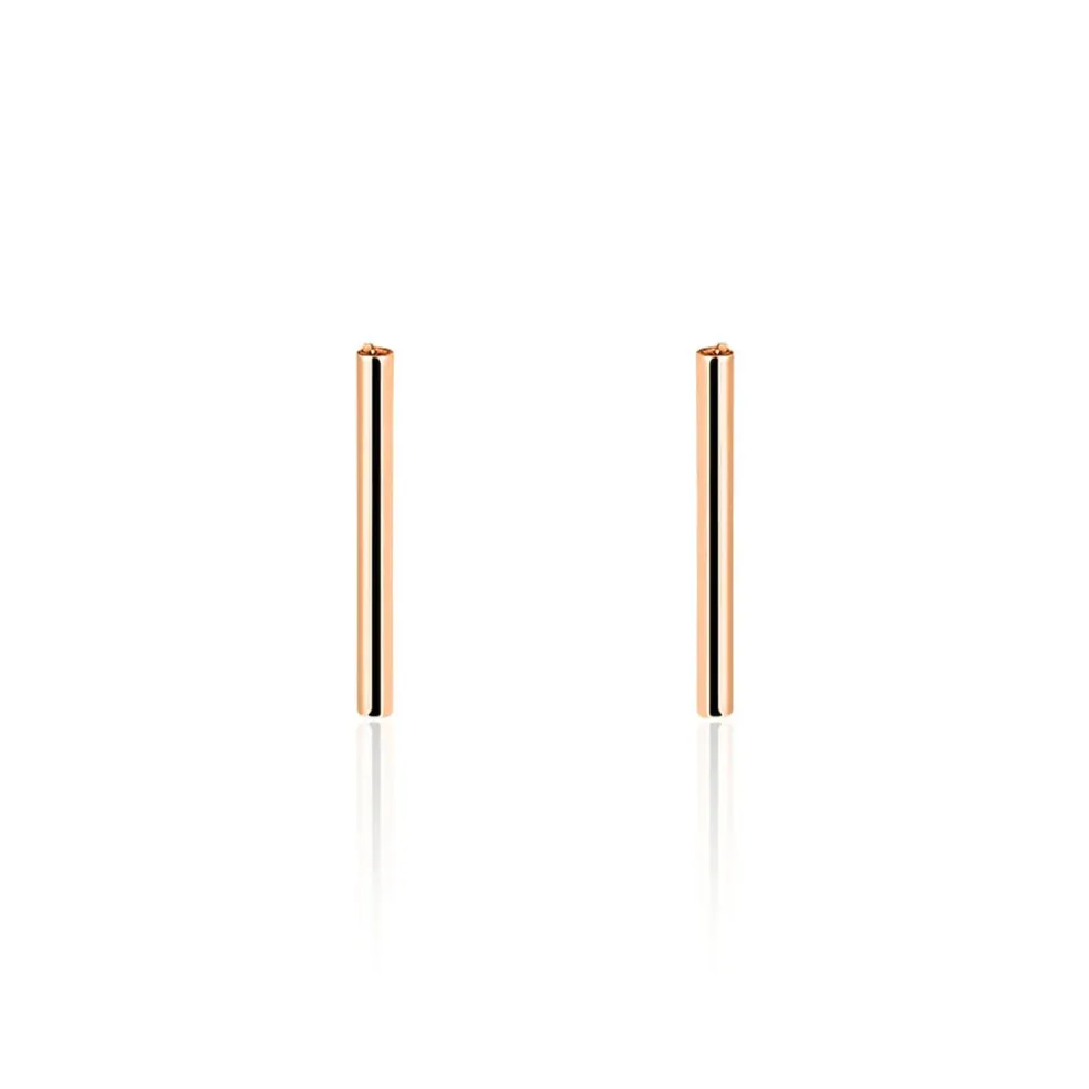 Boucles D'oreilles Puces Pink Or Rose