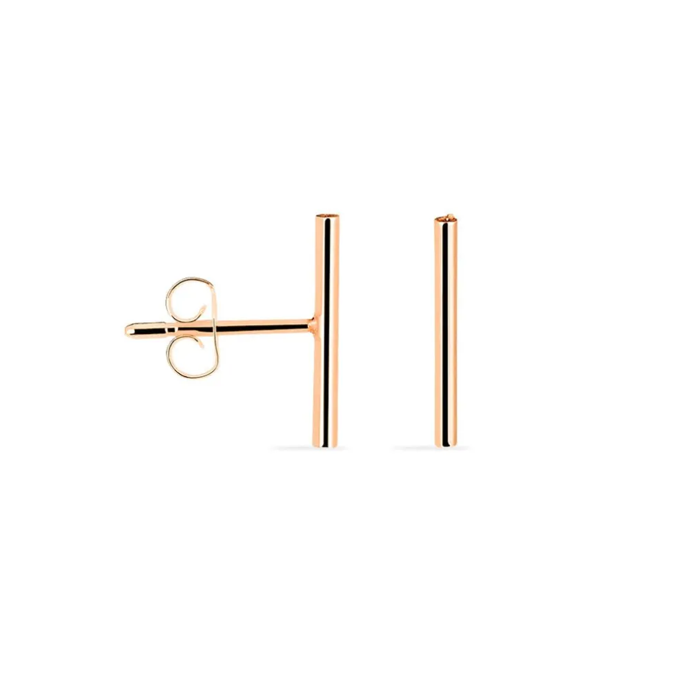 Boucles D'oreilles Puces Pink Or Rose