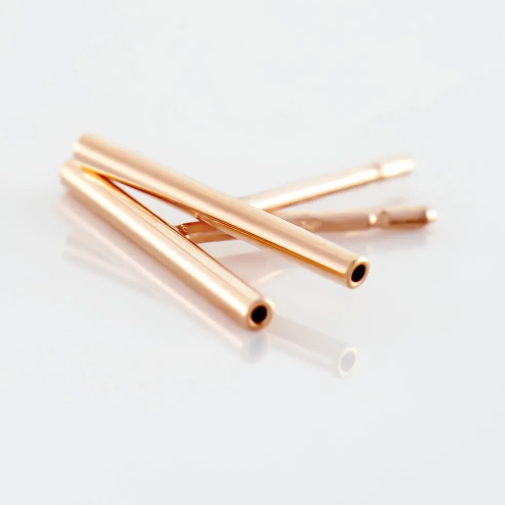 Boucles D'oreilles Puces Pink Or Rose