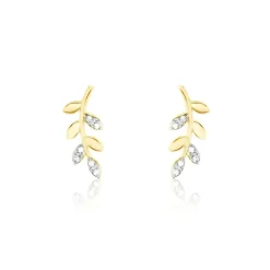 Boucles D'oreilles Puces Palmiro Or Jaune Diamant