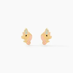 Boucles D'oreilles Puces Pegasus Or Jaune