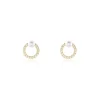 Boucles D'oreilles Puces Piety Or Jaune Perle De Culture Oxyde