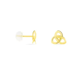 Boucles D'oreilles Puces Philine Fleur Or Jaune