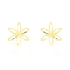 Boucles D'oreilles Puces Philine Fleur Or Jaune
