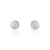 Boucles D'oreilles Puces Perta Argent Blanc Oxyde De Zirconium