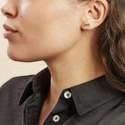 Boucles D'oreilles Puces Plaqué Or Jaune Alodia Spnielles