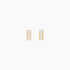 Boucles D'oreilles Puces Rachilda Or Jaune Oxyde De Zirconium