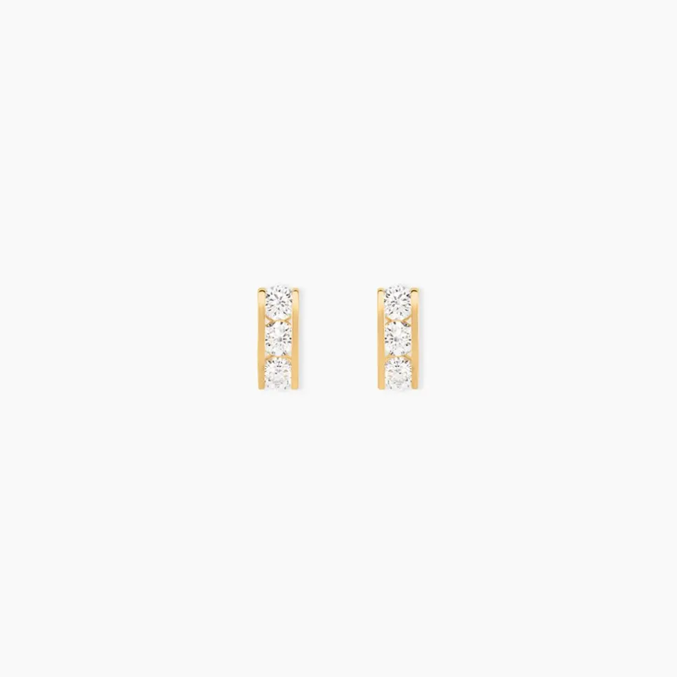 Boucles D'oreilles Puces Rachilda Or Jaune Oxyde De Zirconium