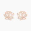 Boucles D'oreilles Puces Rosita Argent Rose