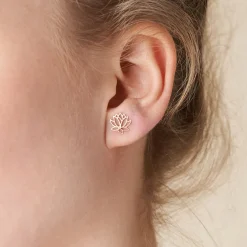 Boucles D'oreilles Puces Rosita Argent Rose