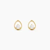 Boucles D'Oreilles Puces Rafiqa Or Jaune Oxyde De Zirconium