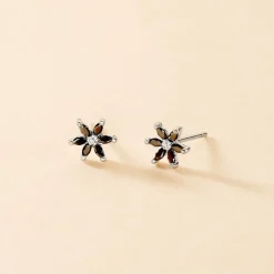 Boucles D'oreilles Puces Rhys Argent Blanc Oxyde De Zirconium