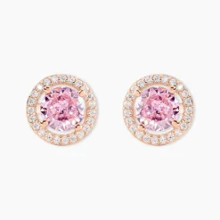 Boucles D'oreilles Puces Rio Argent Rose Oxyde