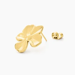 Boucles D'oreilles Puces Rahima Acier Jaune