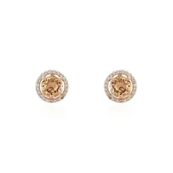 Boucles D'oreilles Puces Rio Argent Rose Oxyde