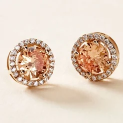 Boucles D'oreilles Puces Rio Argent Rose Oxyde