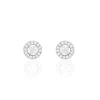 Boucles D'oreilles Puces Star Or Blanc Oxyde De Zirconium